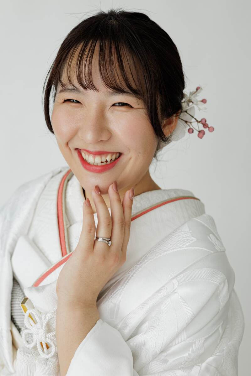 新婦さんの笑顔と