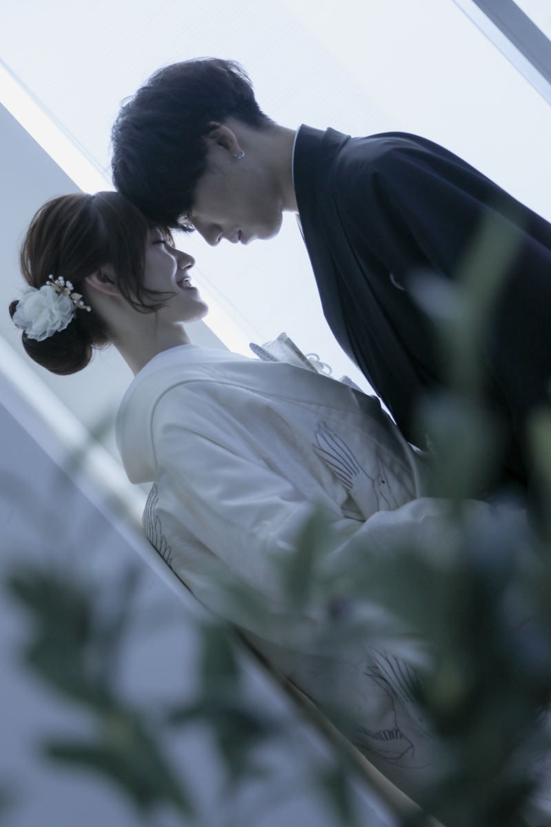 おでこをくっつけて