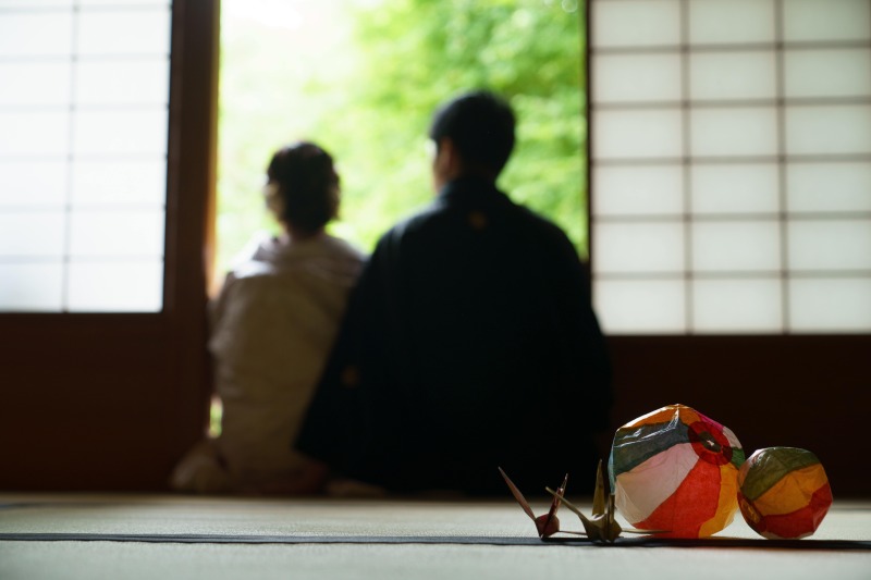 大宮第二公園で本格的な和装撮影を。