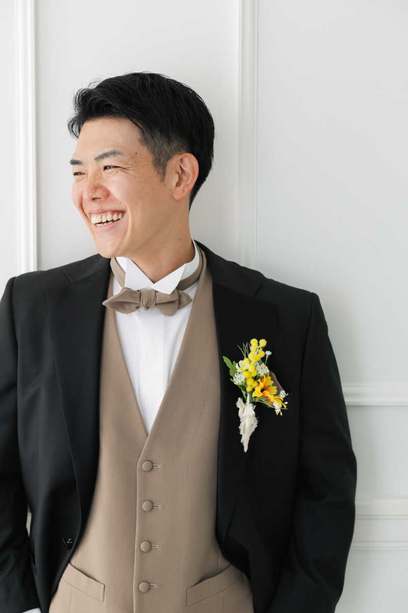 新郎さんもソロカット!