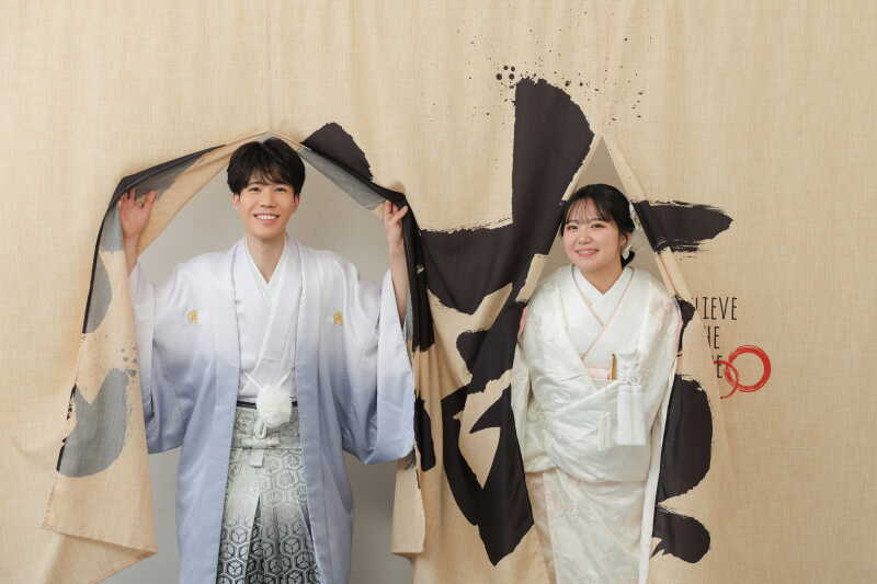 のれん背景で楽しく！！