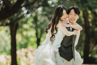 見沼自然公園で緑に囲まれたお写真を