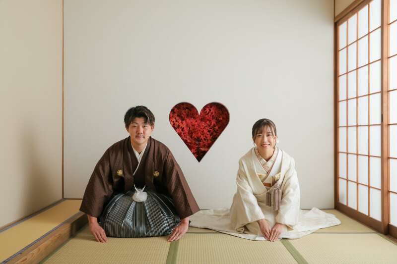 ハートの猪目窓