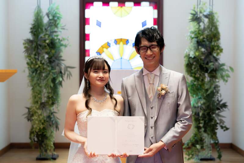 結婚証明書も記入します(^^)