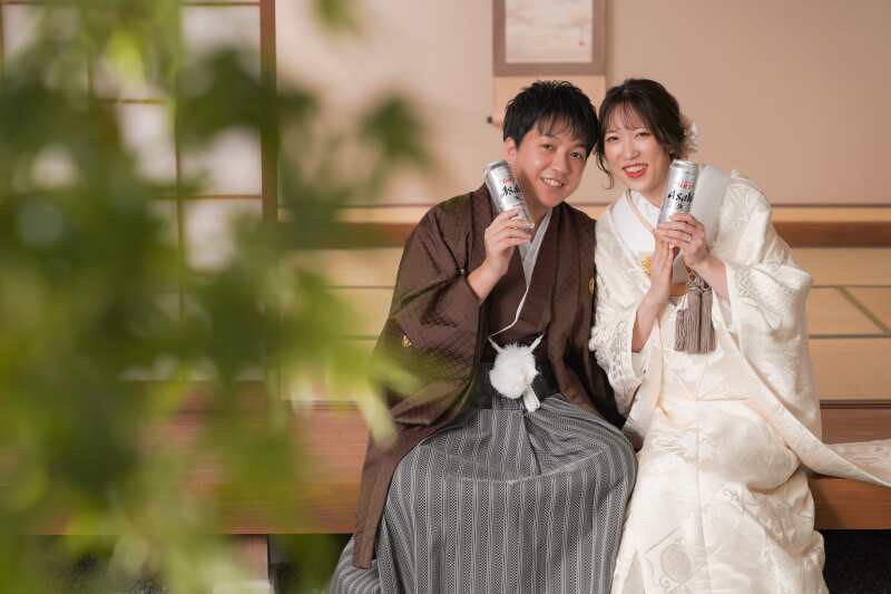 縁側で