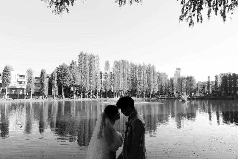 お二人と公園と