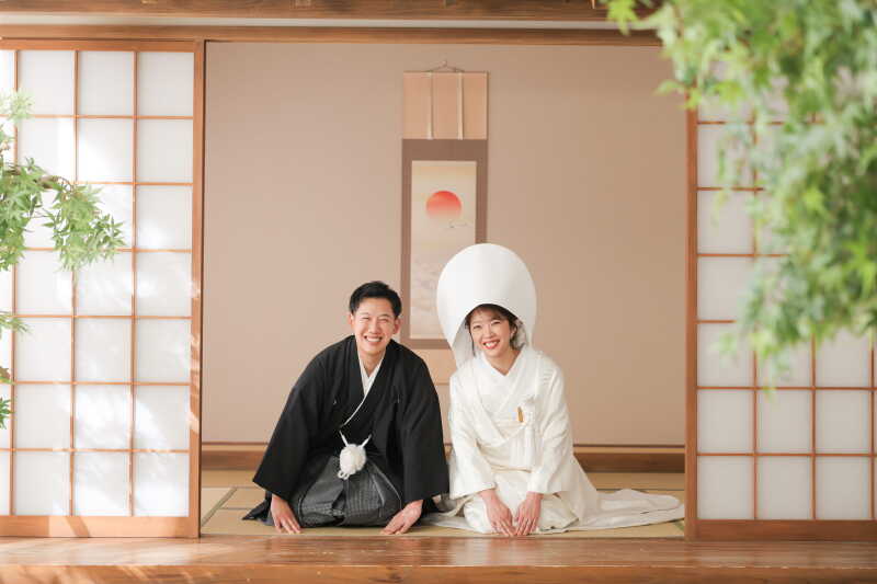 正座カットは綿帽子で