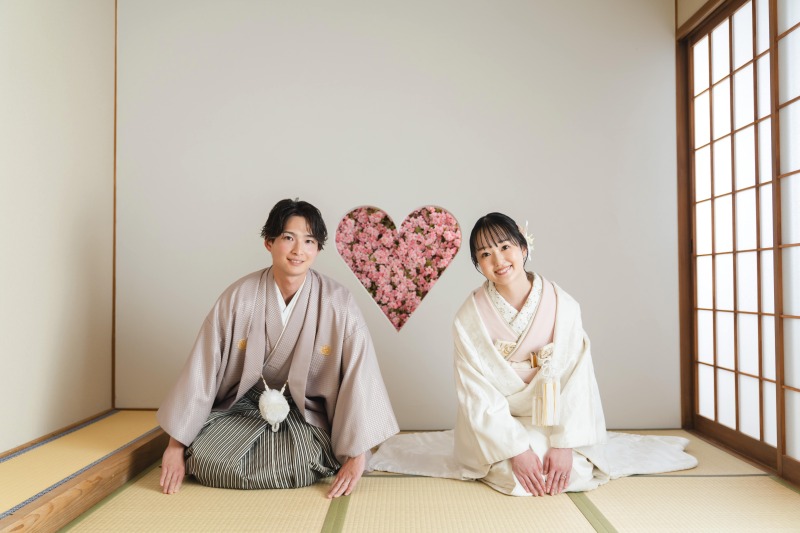 ハートの猪目窓で