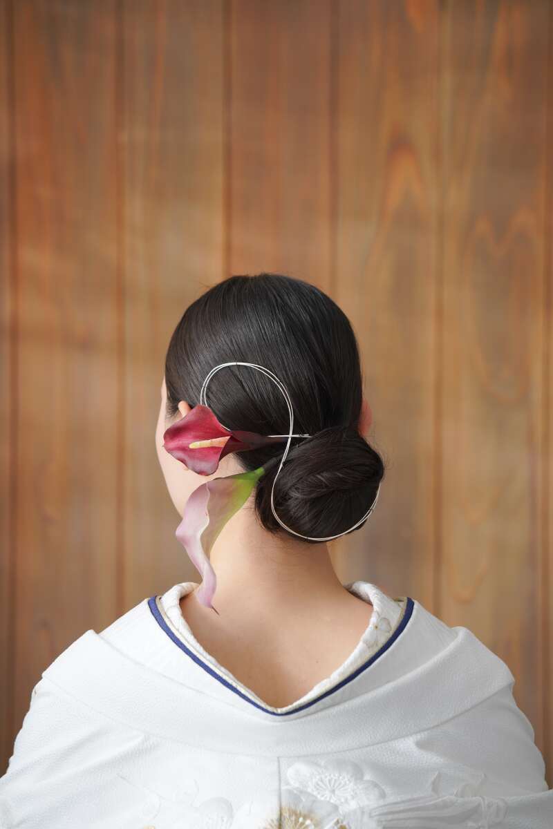 新婦様のヘアスタイル。