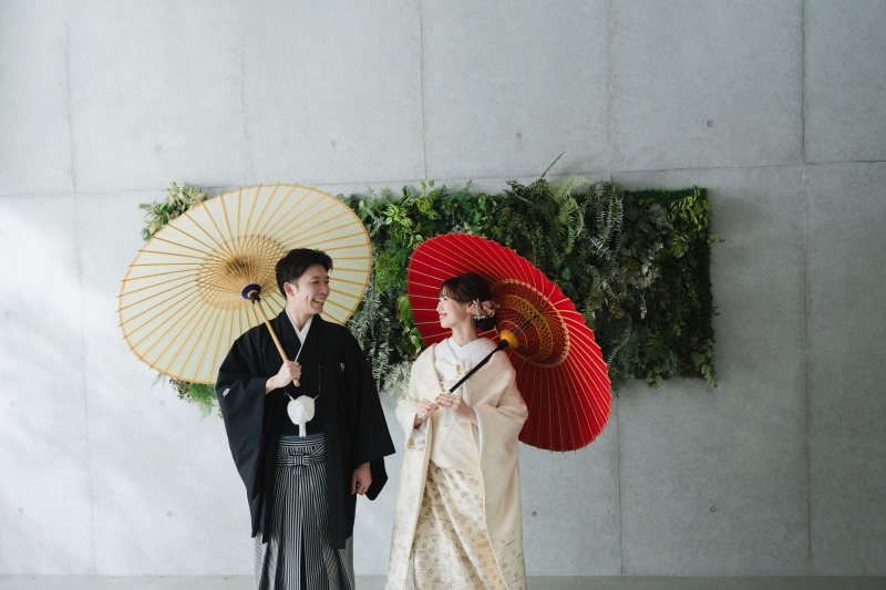 和傘を使った感じも