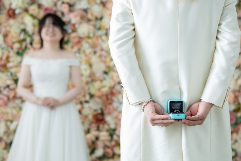 指輪にピンとを合わせて