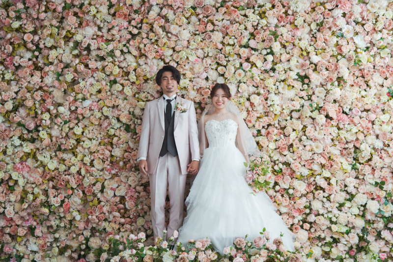 お二人が好きなお花背景で。