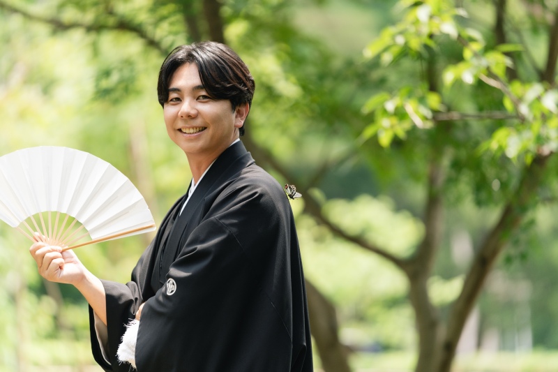 ご新郎様と蝶々