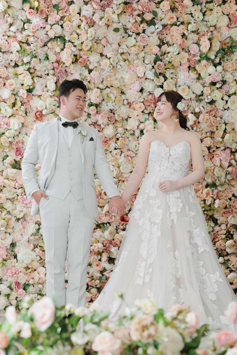 お花に囲まれて