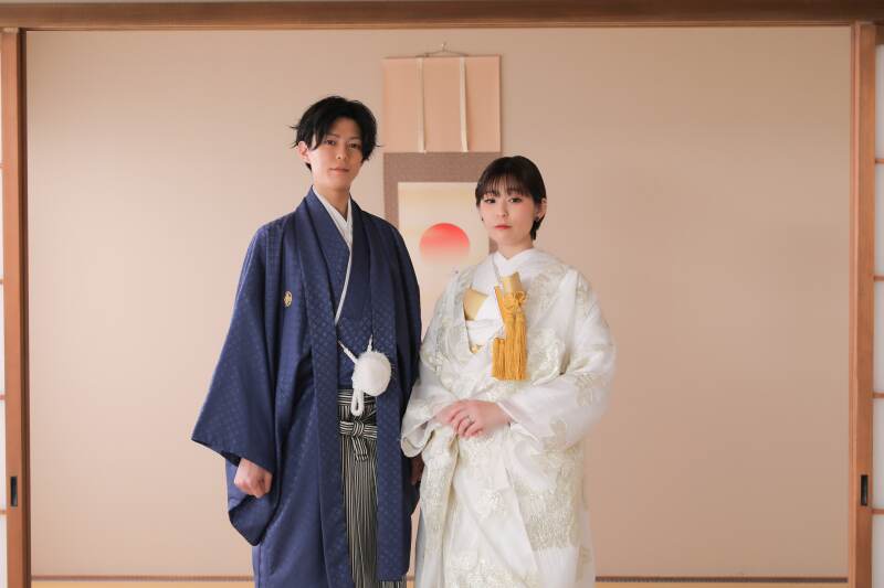 レース生地の色打掛