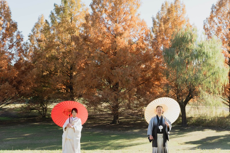 お二人の撮影スタートです。