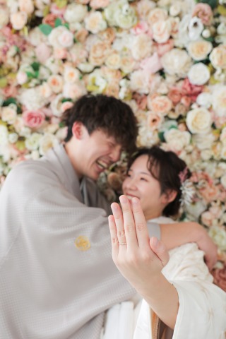 好きな背景でお二人らしく。和装ハウススタジオ