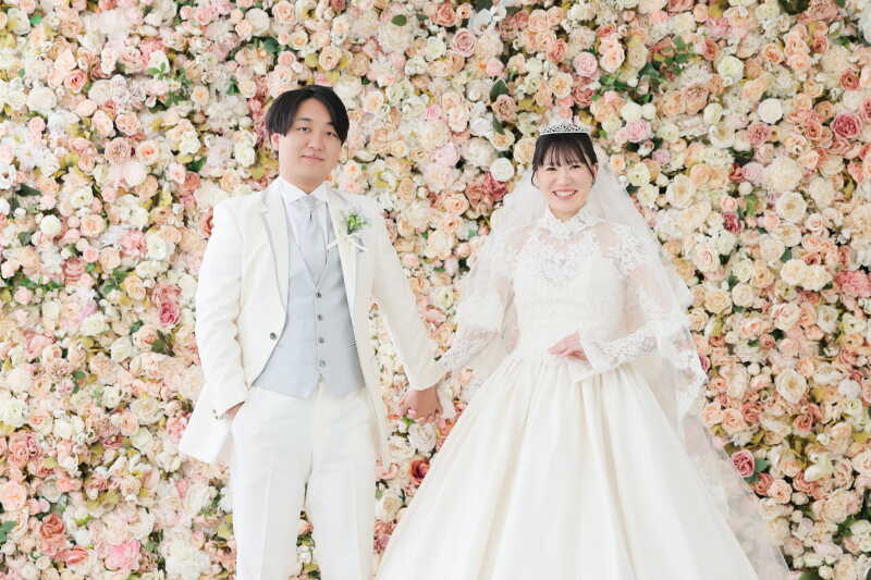 お花に囲まれて