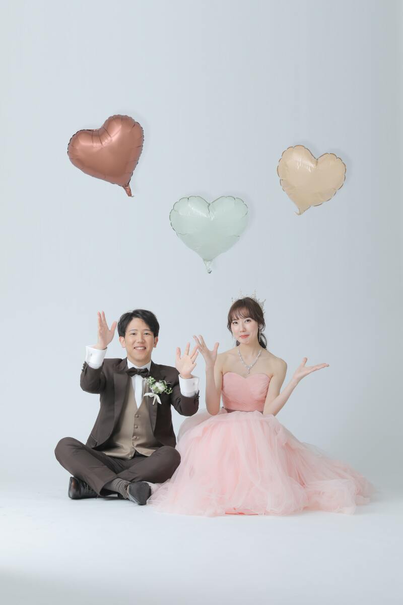 ハートの風船も