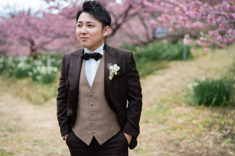 次は新郎様のソロカット