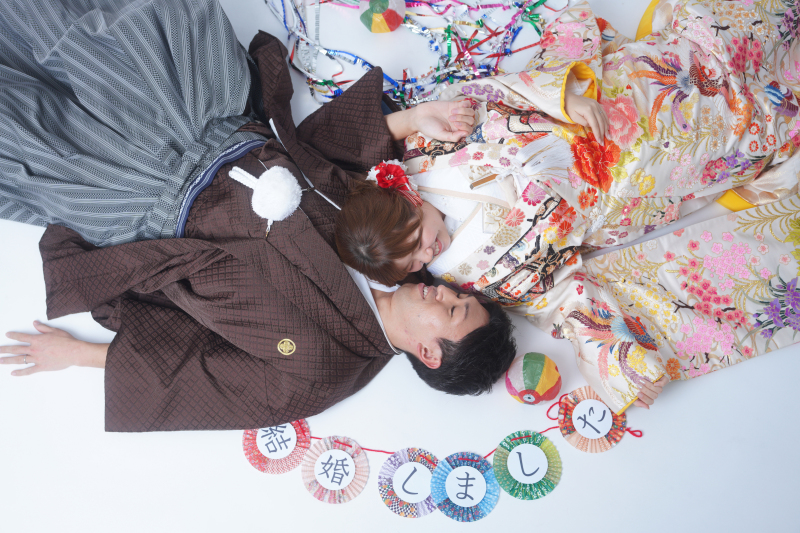 和装で撮影