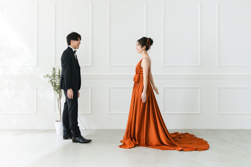 2着目はカラードレスで