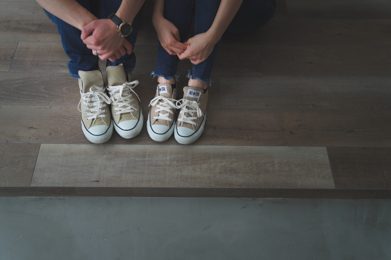 お揃いの靴で・・・