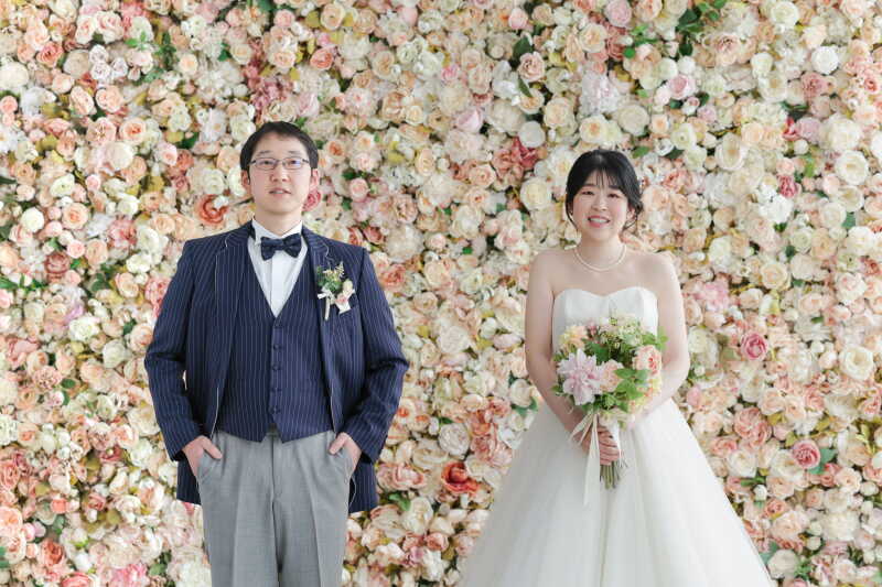 お花に囲まれて