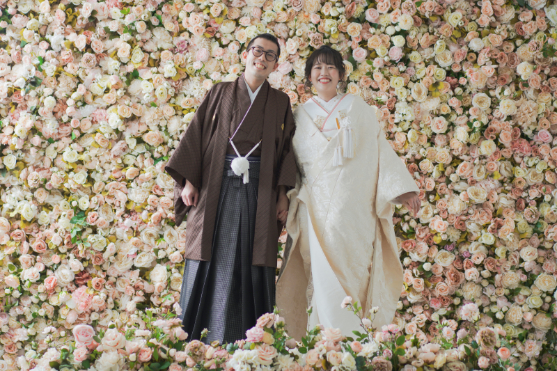 和装でも華やかに。