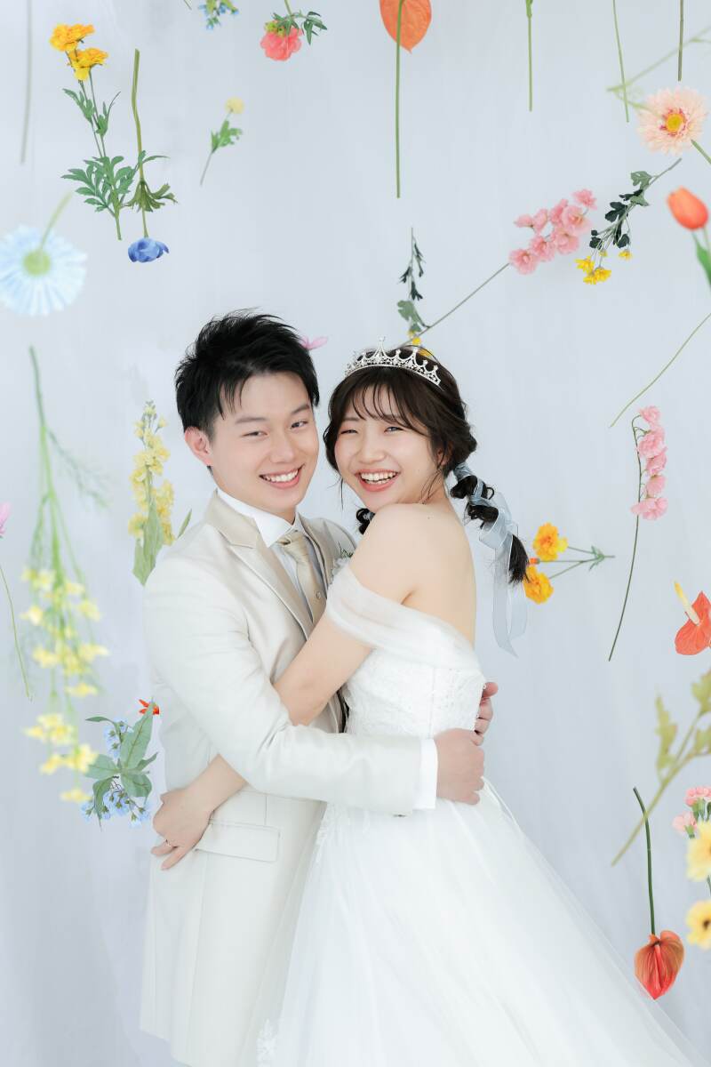 カラフルなお花に囲まれて!