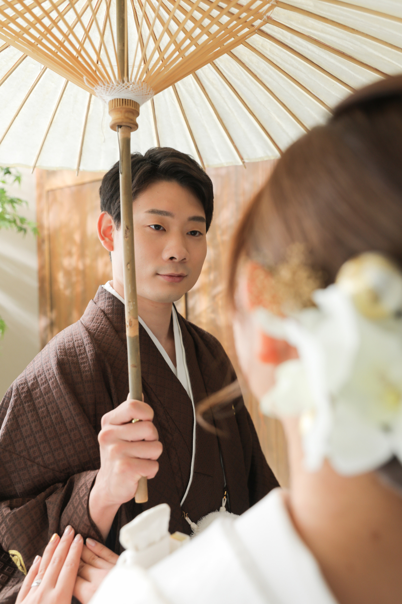 新郎さんの表情に、、