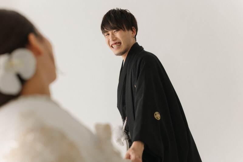 新郎様の笑顔もとっても素敵！