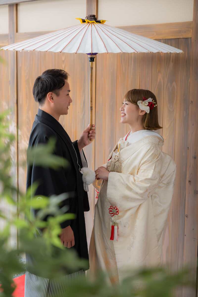 和傘を使用して