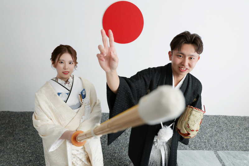 和装の屋内庭園撮影！