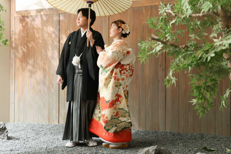 和傘を使って♪