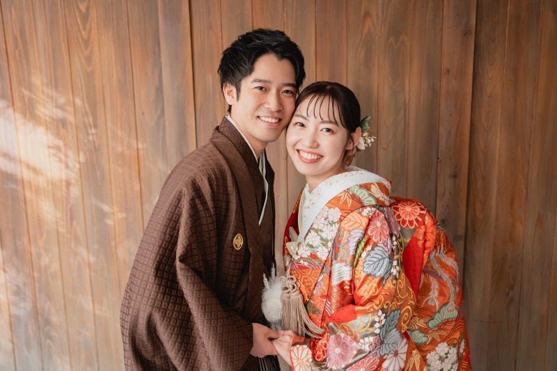 お二人の密着カット