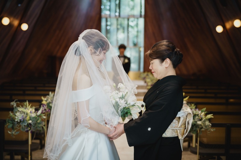 最後の身支度　ベールダウン