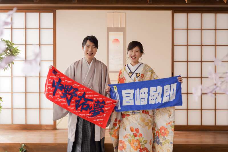 屋内庭園とハウススタジオにて