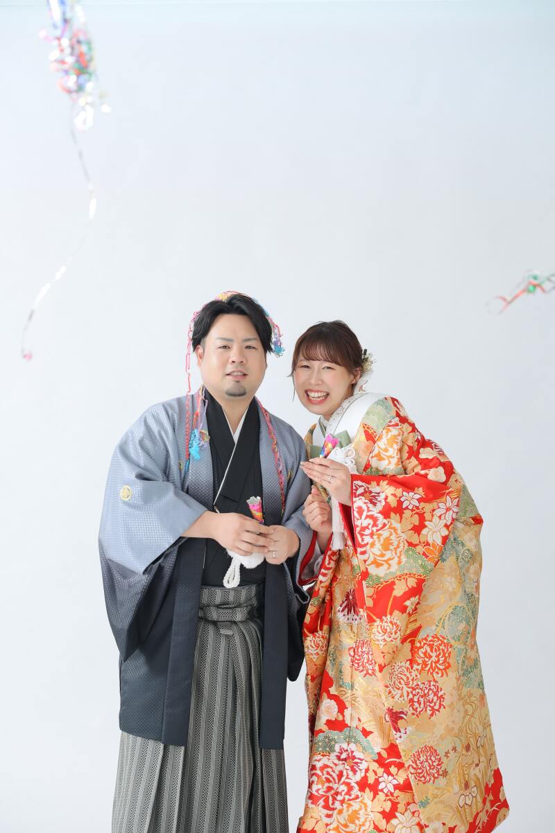 無地スタジオでクラッカーも！