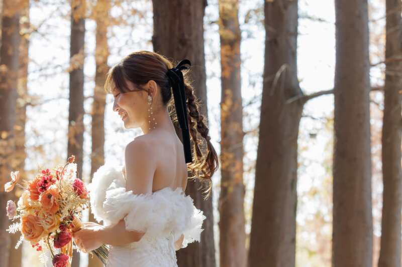 新婦さんをふんわりと