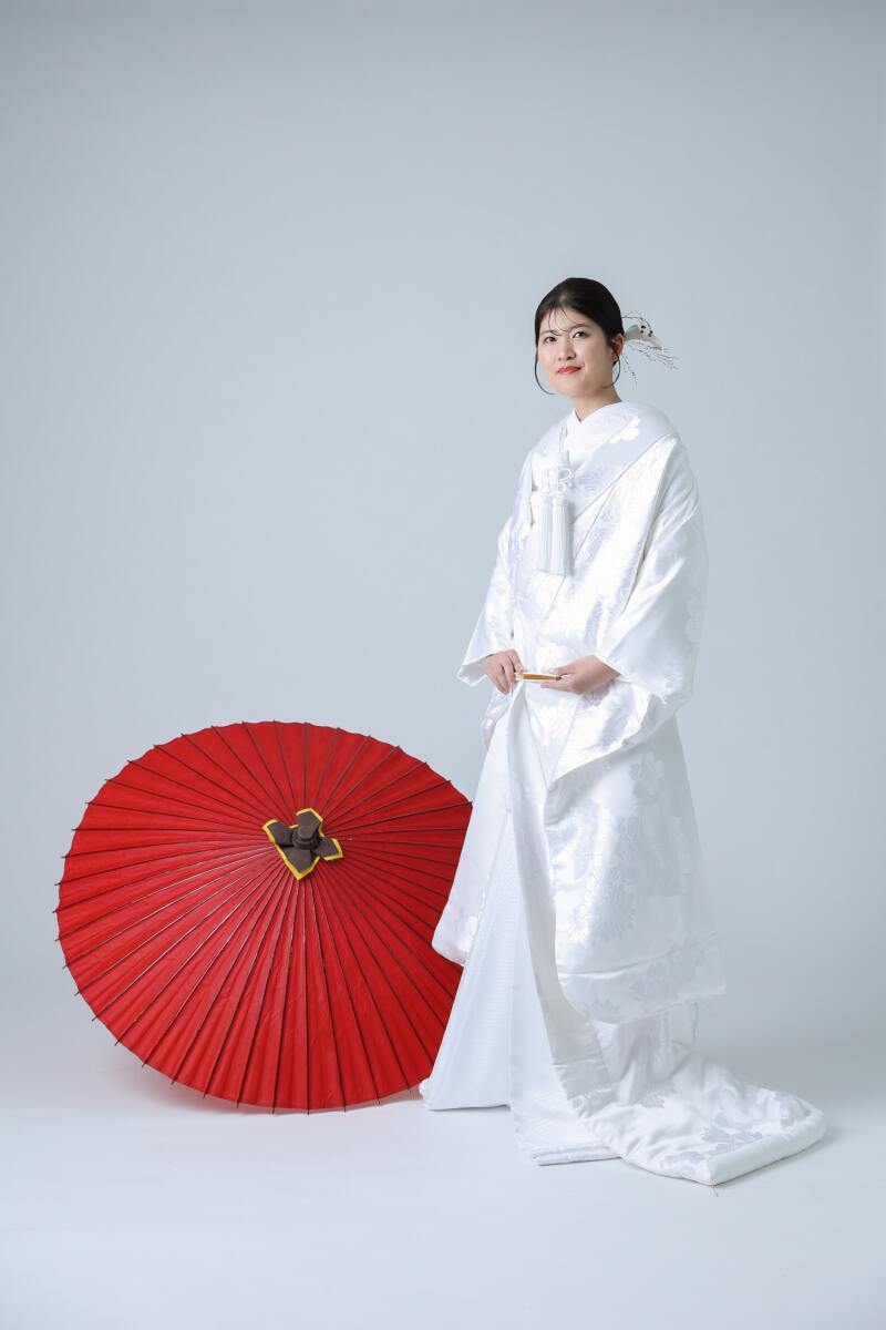 和装で新婦様のソロカット