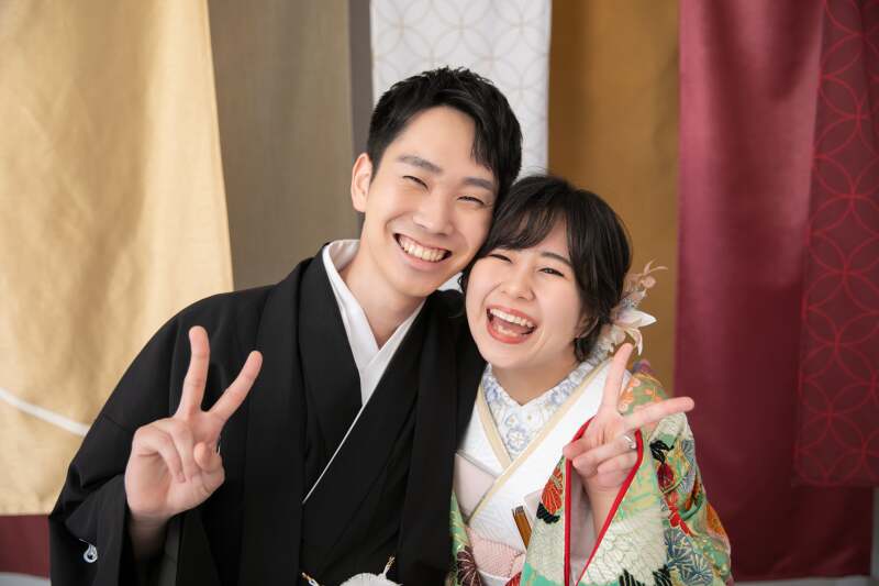 屋内庭園スタジオで白無垢も色打掛も！