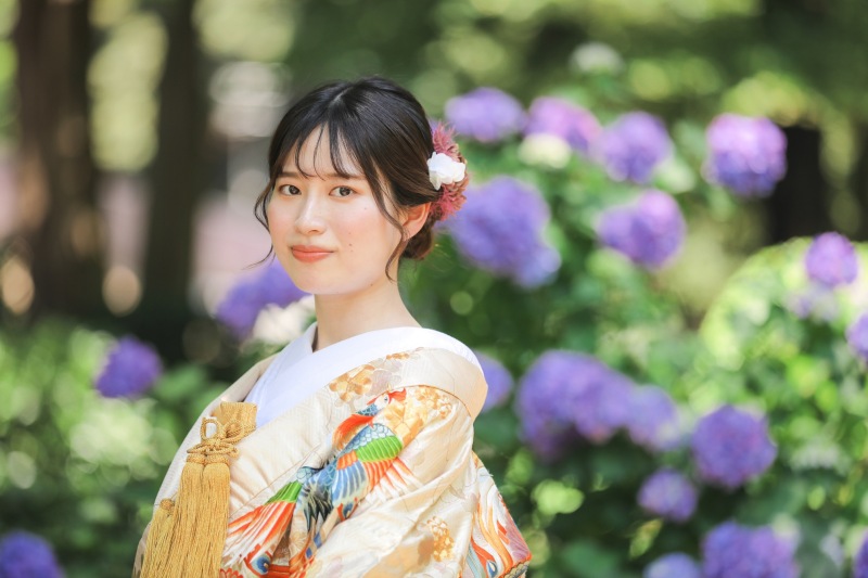 紫陽花と