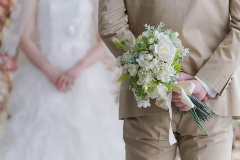 ブーケを渡しに