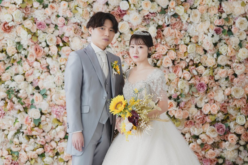 お二人の密着カット