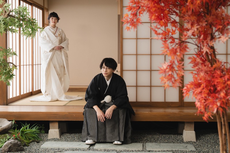 白無垢に着替えて