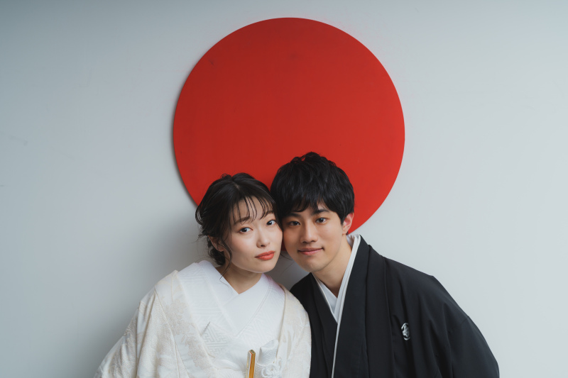 日の丸背景で可愛く