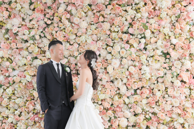 一面のお花に囲まれて