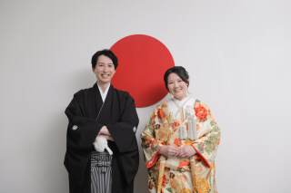 家族に見守られながらの撮影