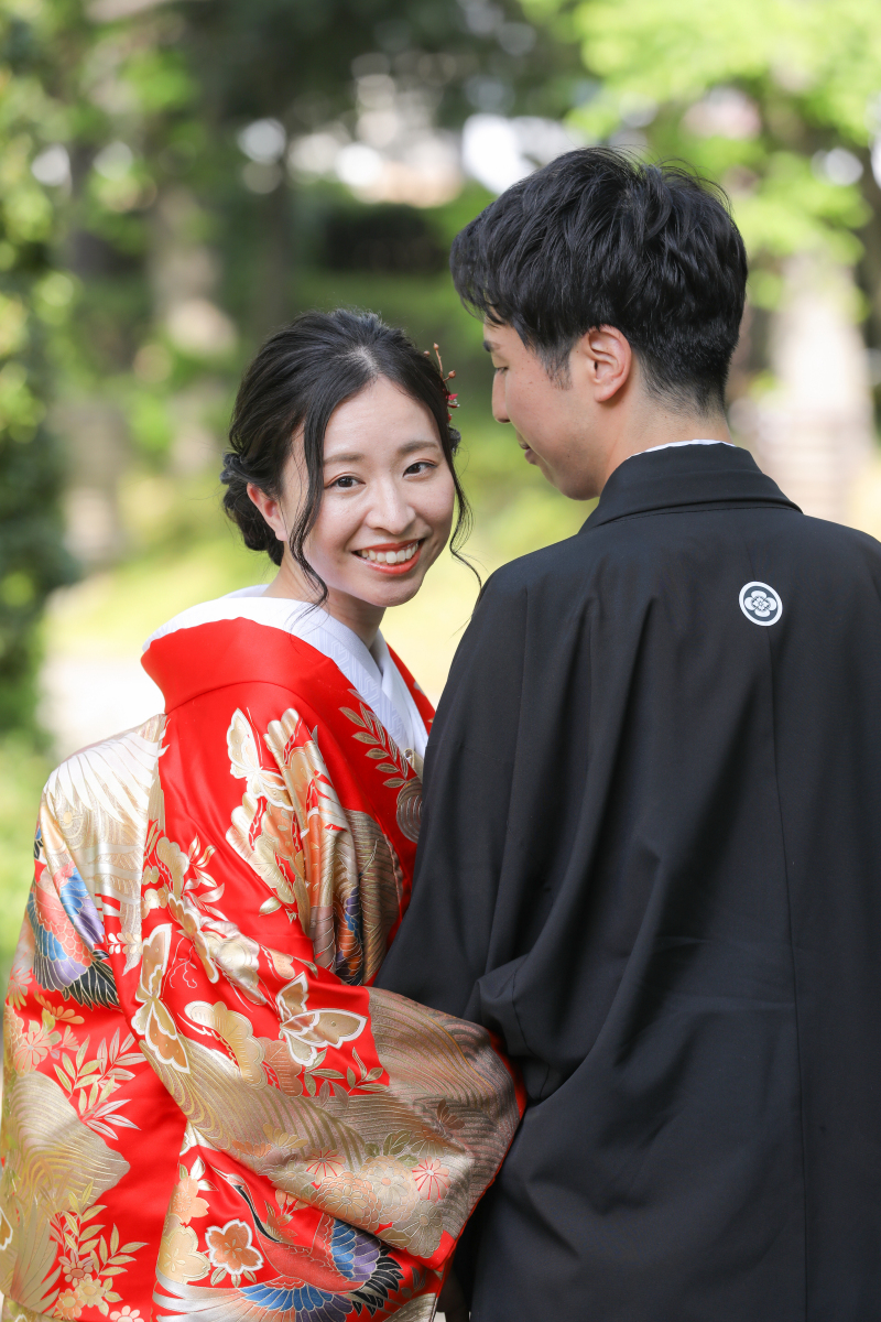 新婦様の振り向きショット
